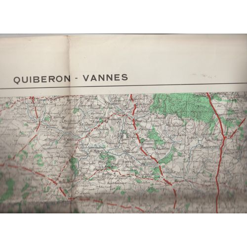 Carte Ancienne Ign Quiberon Vannes 1:50 000 Golfe Du Morbihan