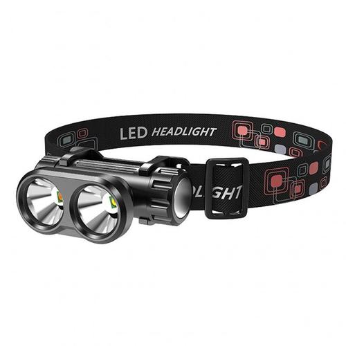 Lampe Frontale À Led Rotative Et Réglable Pour Vélo, Double Source De Lumière, Idéal Pour Le Camping Ou L'équitation, Usage Extérieur