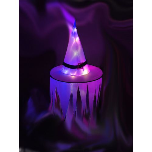 Chapeau De Sorcière Scintillant À Led Pour Halloween, Décoration De Maison, D'extérieur Et D'intérieur, Décoration De Fête De Jardin
