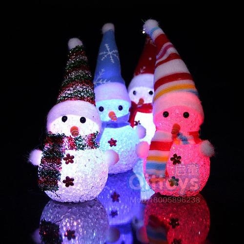 Chapeau De Noël En Cristal, 1 Pièce, Décorations De Noël, Veilleuse Led À Couleur Changeante, Lanterne Colorée Pour Les Yeux, Cadeaux De Noël