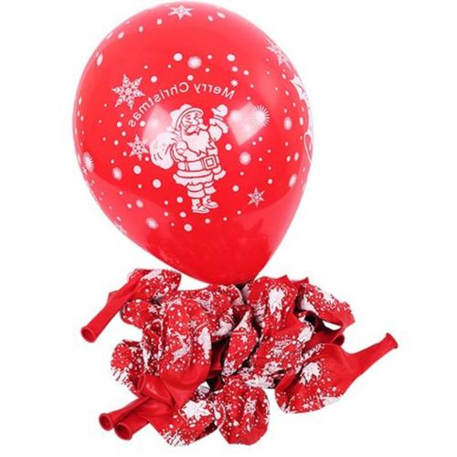 Ballons De Noël En Latex, Lot De 10, Décorations De Noël, Rouges Et Vertes