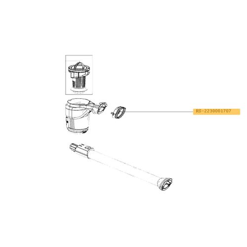 Brosse amovible bleue - Aspirateur (RS-2230001707 ROWENTA)