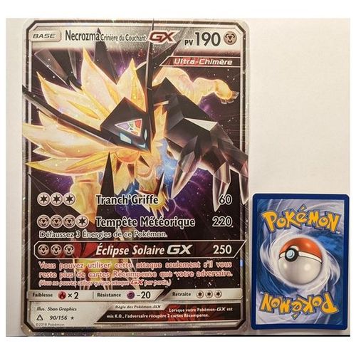 Pokémon - Necrozma Crinière Du Couchant Gx Jumbo - 90/156 - Sl5 - Soleil Et Lune - Ultra Prisme - Ultra Rare