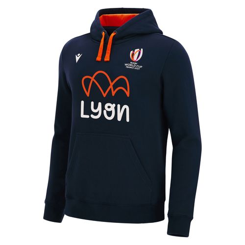 Sweat A Capuche Macron Adulte Lyon Rugby World Cup 2023 Officiel
