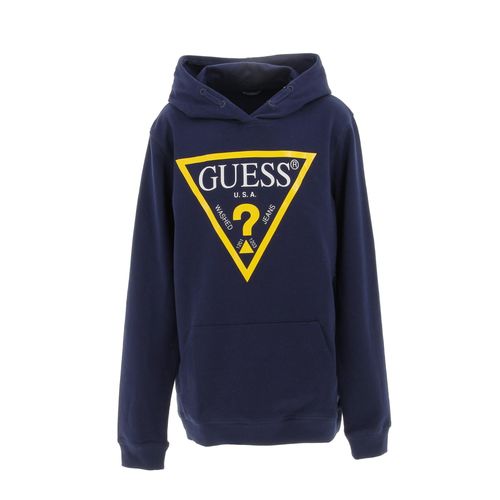 Sweat Capuche Hooded Guess Core Line Nv Cap Sweat Jr Bleu Marine