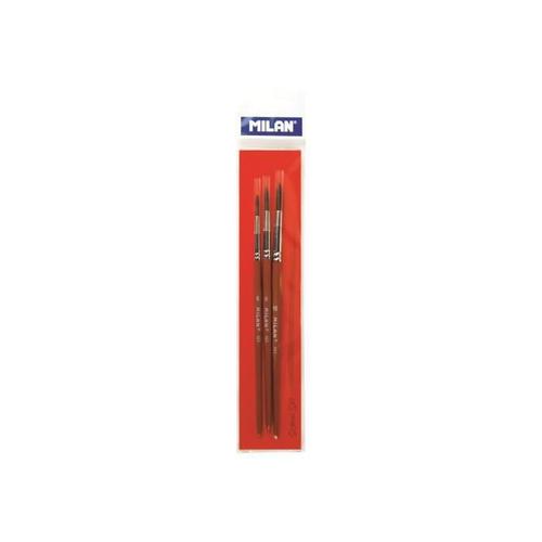 Milan Pinceau Taille : 6, 8, 10 Pack De 3