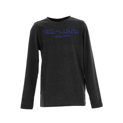 Tee Shirt Manches Longues Teddy Smith Ticlass3 Blk Mel Ml Tee Jr Noir