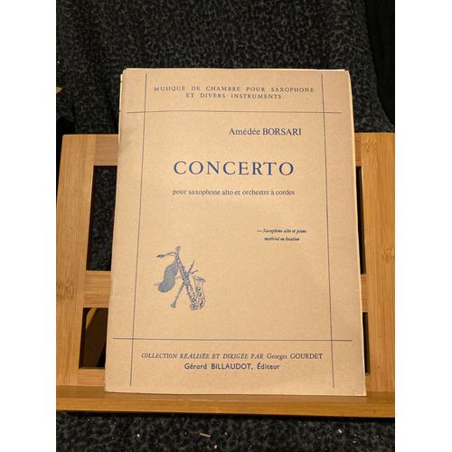 Amédée Borsari Concerto Partition Saxophone Piano Éditions Billaudot