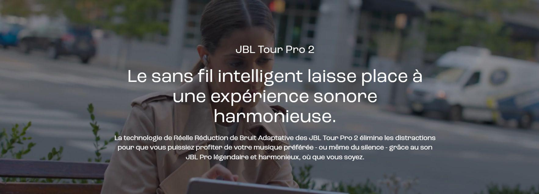 Écouteurs sans fil JBL Tour Pro 2 - Noir (garantie 2 ans