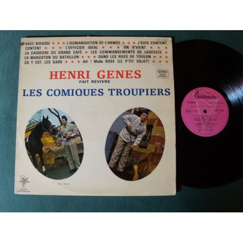 Henri Genes Fait Revivre Les Comiques Troupiers - Lp 33t Trianon Ctry 7120