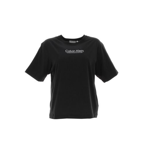 Tee Shirt Manches Courtes Calvin Klein Coordinates Logo Gra Noir