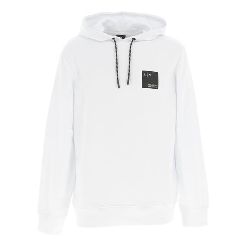 Sweat Capuche Hooded Armani Exchange Felpa White Sweatshirt Blanc