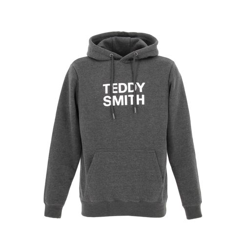 Sweat Capuche Hooded Teddy Smith Siclass Hoody Gris Anthracite Chiné