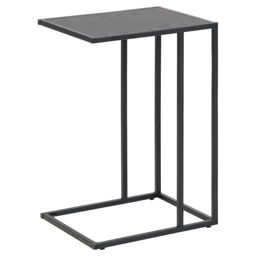 Table D'appoint Ou Bout De Canapé En Mdf Et Métal - Noir