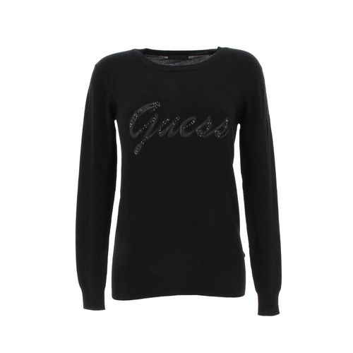 Pull Fin Guess Liliane Rn Ls Sweater Blk Noir
