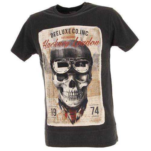 Tee Shirt Manches Courtes Deeluxe Clem Black Mc Tee Gris Anthracite Foncé