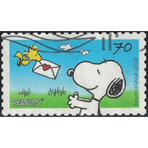 Allemagne 2018 Oblitéré Used Peanuts Lettre D'amour Pour Snoopy Y&t De 3151 Su