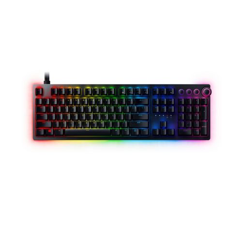 Razer Huntsman V2 Analog - Clavier - avec roue médias - rétro-éclairé - USB, USB-C - Français - commutateur : Razer Analog Optical Switches