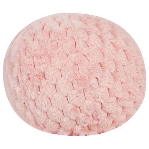 Coussin Rosea Fourrure Synthétique 30 X 30 Cm Unicolore Rose