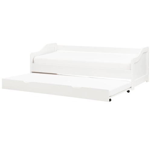 Lit Gigogne En Bois 90 X 200 Cm Blanc Luneray