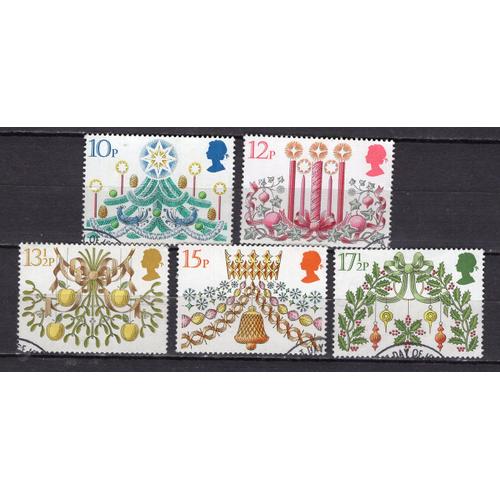 Grande Bretagne 1980 Serie Noel Decorations Diverses Oblitere