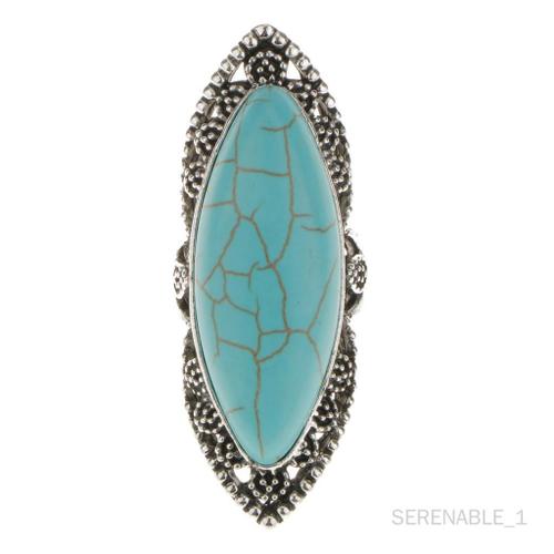 Style Vintage Turquoise Sculpté Femmes