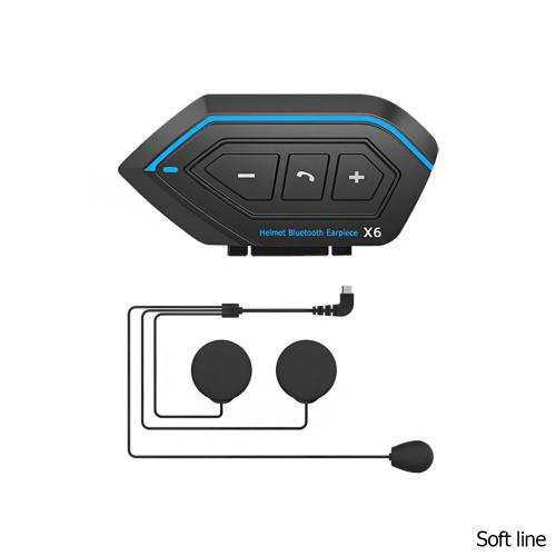 Oreillette Bluetooth X6 pour moto, appareil de communication pour