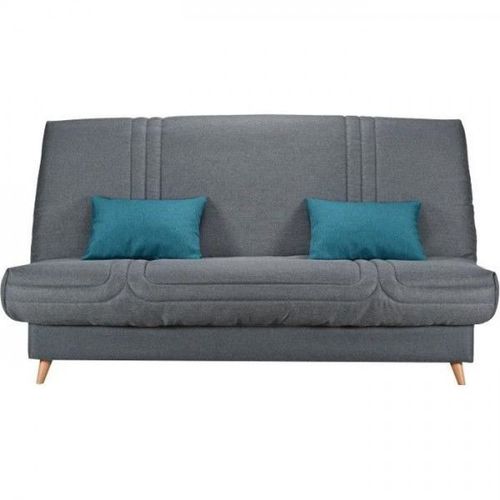 Comfort Bultex Clic Clac 3 Places - Tissu Anthracite - Made In France - L 192 X P 95 X H 101 - Mona