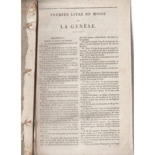 La Bible - Ancien Et Nouveau Testament - De La Genèse À L'apocalypse De Saint-Jean - 1100 Pages Brochées - Cartons Couverture Cousus Au Corps Du Livre - Tranches Marbrées Bleues 14x23x5 Cm 2 Kg