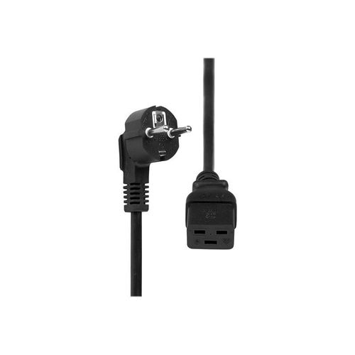 ProXtend - Câble d'alimentation - IEC 60320 C19 pour Type F (M) incliné - 250 V - 10 A - 50 cm - noir - Europe