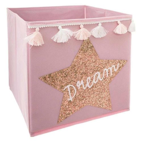 Boîte de Rangement Pliable "Dream" 29x29cm Rose