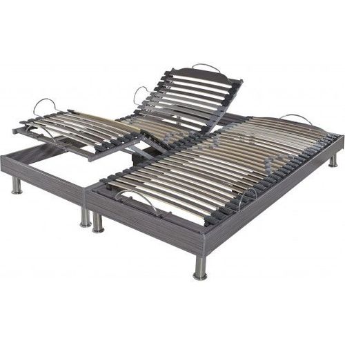 Sommier Electrique 2 X 80 X 200 S62 Electrique 2x80x200 Cm Gris