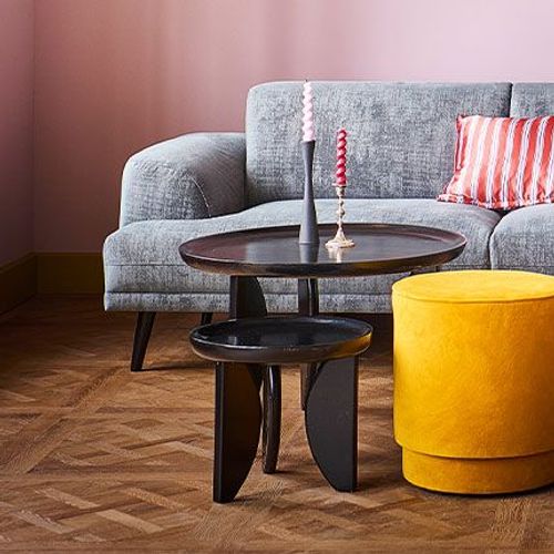 Lot De 2 Tables D'appoint En Bois De Manguier Noir
