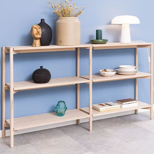 Console 3 Niveaux 169x30x88,4 Cm En Chêne Clair