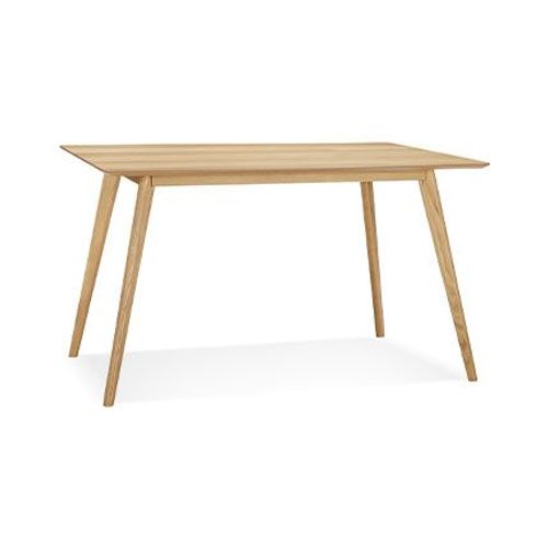 Table À Manger 120x80x77 Cm Décor Chêne Et Pieds En Chêne