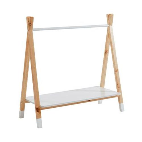 Portant Enfant Tipi 100x40x100 Cm Blanc Et Naturel - Osny