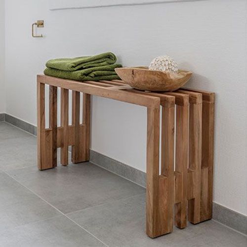 Banc 90x30x49 Cm En Teck Naturel