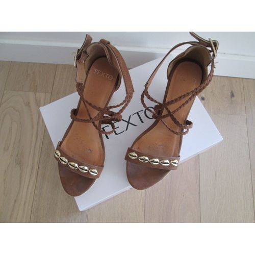 Nu-Pieds Camel Texto Taille 38