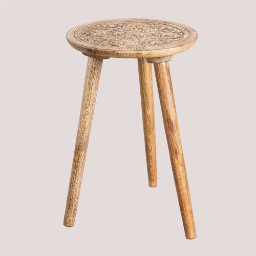 Table D'appoint Ronde En Bois De Manguier (Ø30 Cm) Nanup Bois De Mangue