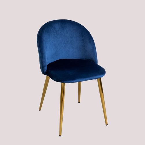 Lot 4 Chaises En Velours Kana Doré