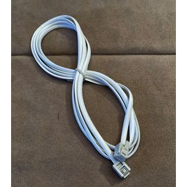 Câble Téléphonique RJ11 Câble Modulaire 6P4C  Câble Western RJ11-RJ11 Prise Câble Plat  Prise Téléphonique Modem  Routeur Fax ISDN DSL VDSL Internet- Blanc