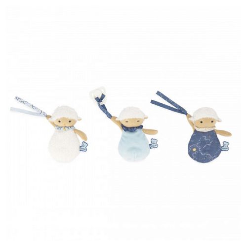 Set De 3 Doudou Attache Tetines Mouton