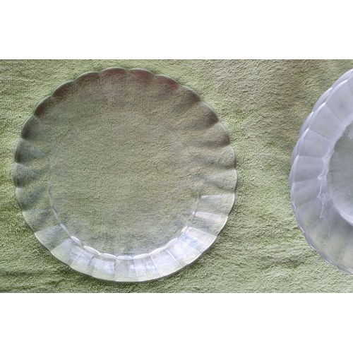 4 Assiettes À Dessert En Verre Transparent