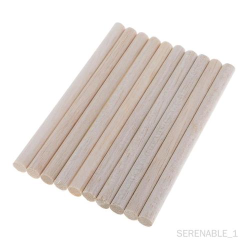 Bois De Balsa Bois Non Fini Rond Goujon Diy Artisanat 10 Pièces 150mm