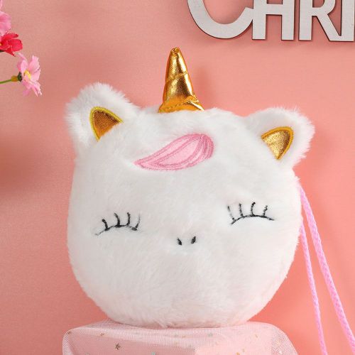 Peluche licorne enfants Fanny Pack filles épaule dégradé poitrine sac dessin animé Mini porte-monnaie sacs à main pour fille