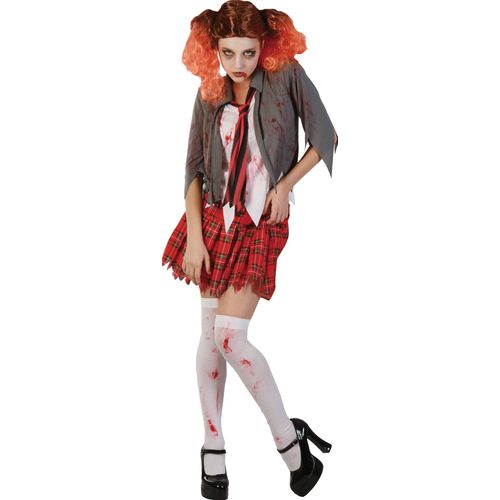 Zombie Schoolgirl Bloody - Taille Unique
