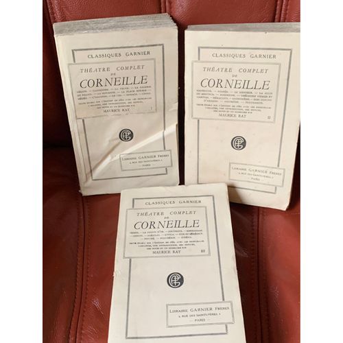Theatre  Complet De Corneille. Classique Garnier. 3tomes. 
