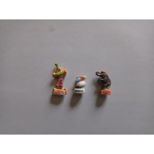 Lot De 3 Fèves Banette "Cirque & Pélican"