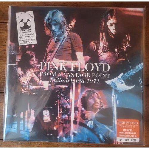 Pink Floyd - From A Vantage Point - Phildelphia 1971 - Box 4lp Couleur Orange Édition Limitée Et Numérotée À 250 Exemplaires Inclus Booklet Et Certificat