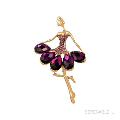 Belle Princesse Ballerine Broche Danse Fille Élégant Broche Bijoux En Cristal